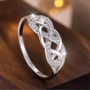 Multi-layer Winding Creative Hollow Geometric Twist Ring