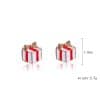 Christmas Stud Earrings Diamond Snowflake Set