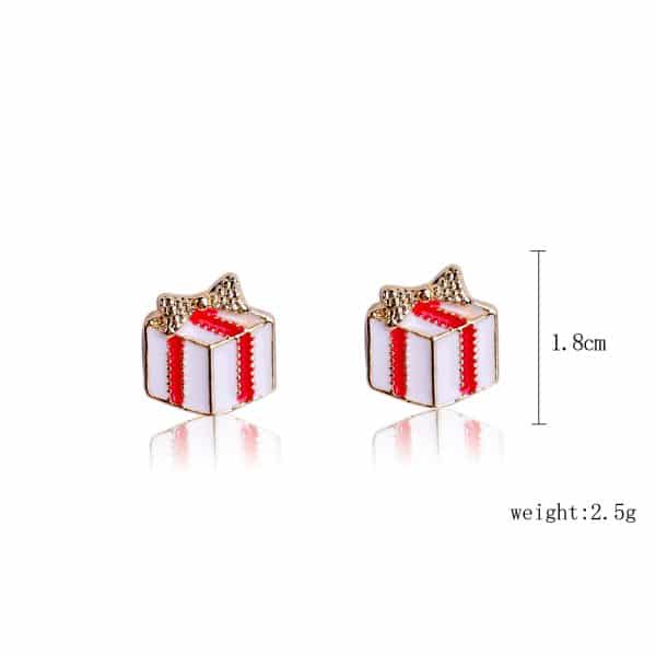 Christmas Stud Earrings Diamond Snowflake Set