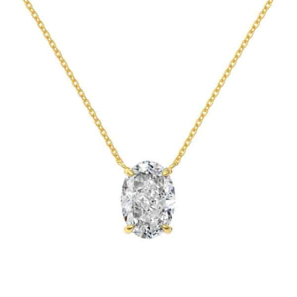 S925 Sterling Silver Necklace Women's Oval