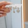 Women's Fashion Versatile Love Fringe Earrings Set