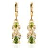 Water Drop Amethyst Inlaid Rhinestone Ladies Earrings