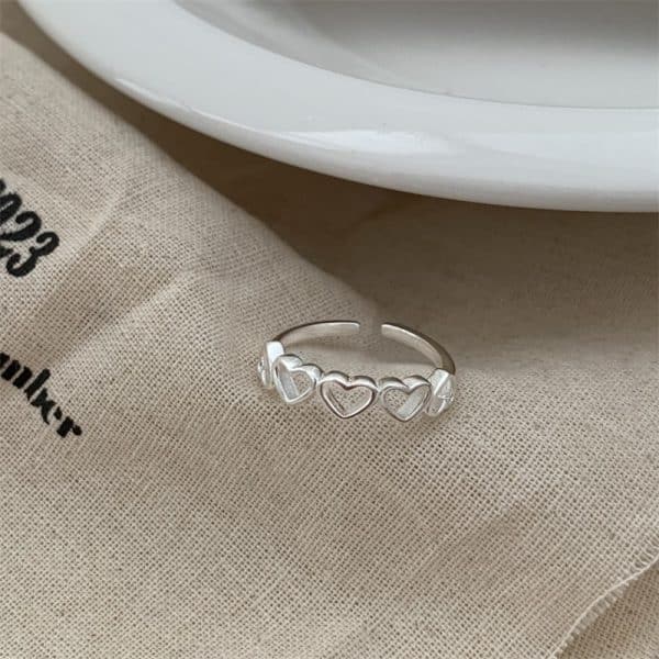 Stylish Adjustable Love Heart-shaped Ring Women