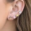 Women's Fashion Color Zircon Earring Set