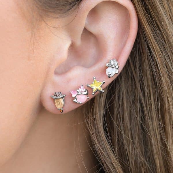Women's Fashion Color Zircon Earring Set