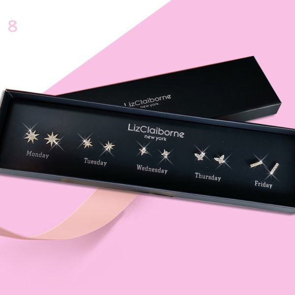 Women's Small And Delicate Multi-Ear Piercing Stud Earrings Combination Set