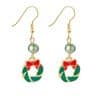 Christmas Creative New Long Oil Drop Earrings Simple