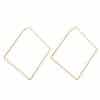 Wispy Simple Big Circle Geometric Stud Earrings Rhombus