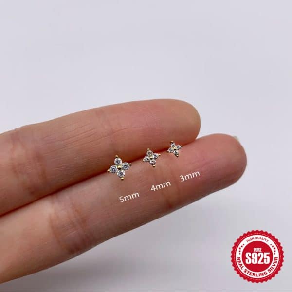Simple All-match Ins Style Sterling Silver Earring Set