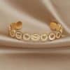 Adjustable Opening Bracelet Love Heart White Shell