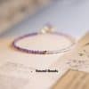2mm Women's Purple Rattan Beautiful Purple Crystal Bracelet
