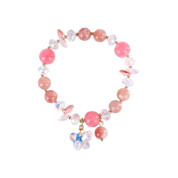 Transparent Glass Ball Strawberry Quartz Bracelet Women