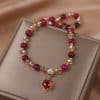 Ins Natural Rose Tigereye Crystal Bracelet