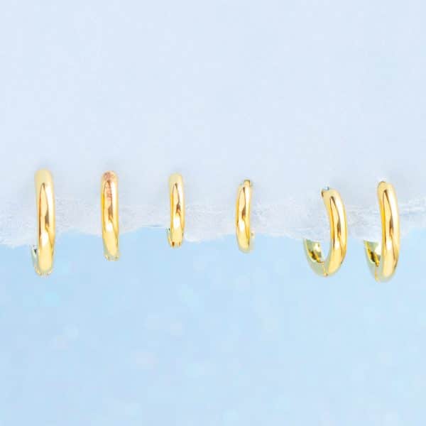 Smooth Ear Buckle Set 18K No Fading