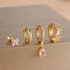 Diamond Butterfly Ear Ring Ear Clip Ear Studs Earring Set