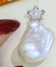 Sterling Silver Pearl Empty Holder Pendant Silver Ring Holder