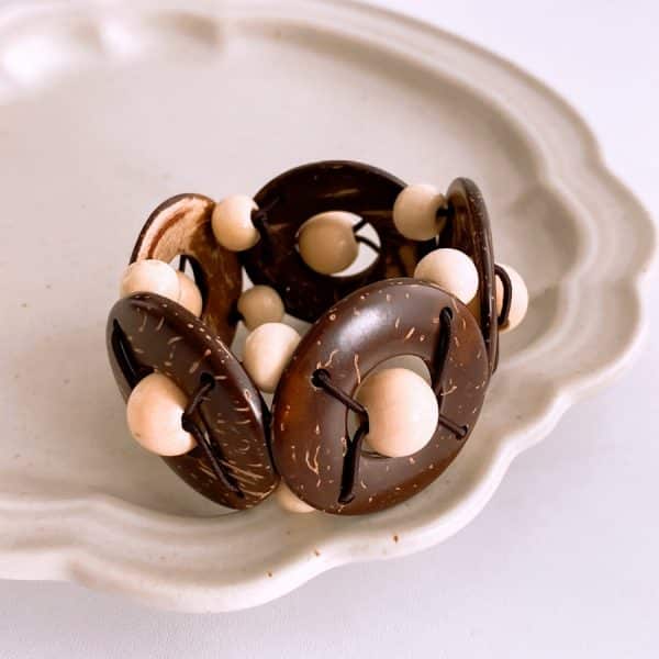 Wooden Bead Elastic Bracelet Ethnic Style Fashion All-match Bracelet Personality