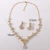 Bridal Jewelry Zircon Earrings Necklace Two Piece Set