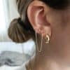 Tassel Chain Horse Eye Earrings 3-piece Set Combination