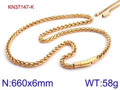 6mm Release Buckle Stainless Steel Personality Titanium Steel Ornament Necklaces