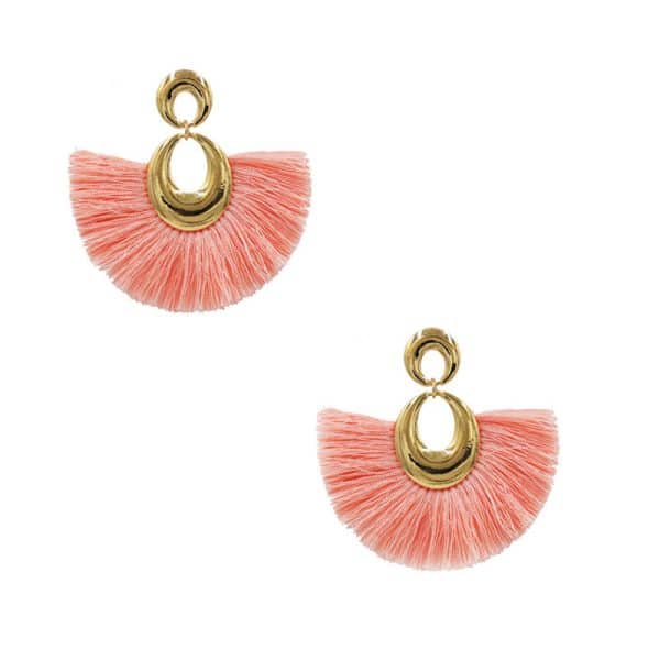 Water Drop Fan-shaped Tassel Earrings