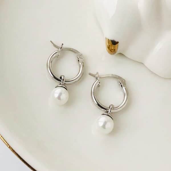 Women's Light Luxury Retro Sterling Silver Circle Earrings
