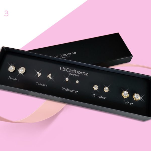 Women's Small And Delicate Multi-Ear Piercing Stud Earrings Combination Set