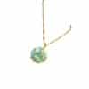 Women's Fashion Elegant Green Round Opal Necklace