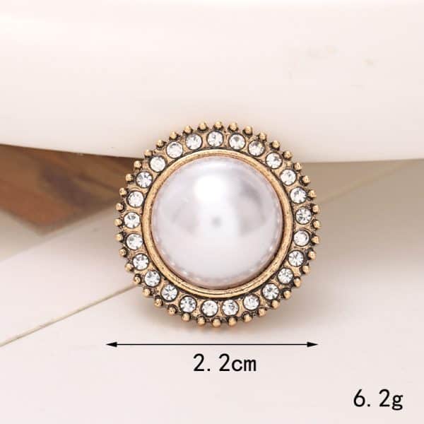 Jeans Button Hole Shoes Diy Accessories Bright Crystal Classic Style Ornament Accessories Upper Pearl Flower
