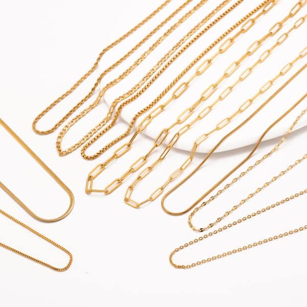 Stainless Steel Vacuum Vapor Plating 18K Gold Necklace