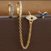 Lady Temperament Trendy Earrings Buckle Stud 3-piece Set