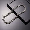 Cuban Link Chain Men Punk Knotted Bracelet Necklace