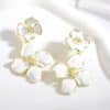 Drop Oil Camellia Earrings Hong Kong Style Retro