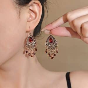 Fashion Personality Water Drop Pattern Tassel Ear Hook