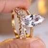 Women's Full Circle White Diamond Ring Set