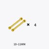 S999 Pure Silver Stud Earrings 4 Pairs Set Of Double-ended