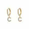 Women's Korean Style Small Earrings Half Circle