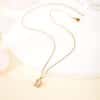 Gold Plating Simple Square Pendant Necklace For Women
