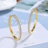 Circle Classic Minimalist Ear Clip Inlaid Zircon European And American Style