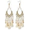 Bohemian Hollow Drop Oil Bead Long Earrings