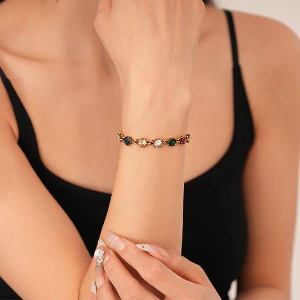 French Retro Colorful Elegant Jewelry For Women