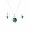 Crystal Love Jewelry Set Necklace Earrings Jewelry Small Pendant