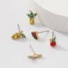 Fruit Earrings Set Small  Ins Sweet Girl Heart Earrings