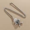 Skull Polished Pendant Necklace Vintage