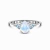 Women's Stylish Simple And Versatile Moonstone Ring
