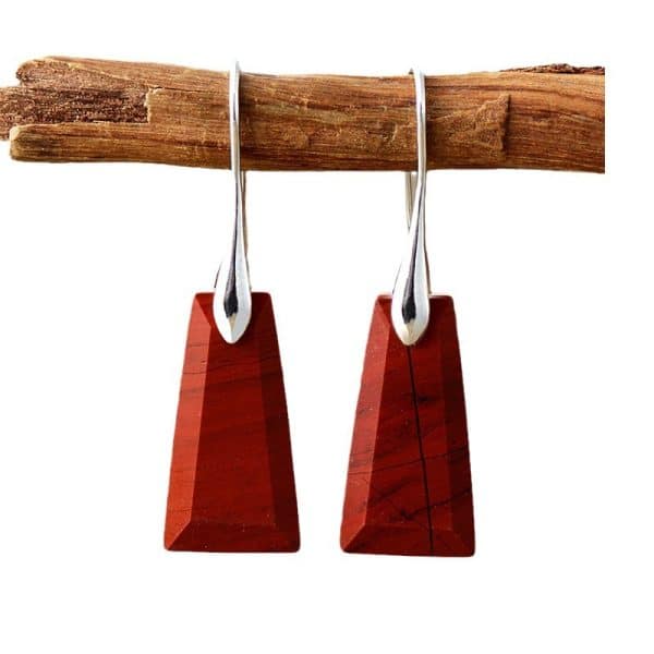Women's Natural Stone Pendant Earrings