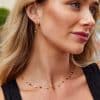 Colorful Natural Stone Necklace Titanium Steel Bracelet
