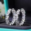Personalized Single Row Water Drop AAA Zircon Earrings