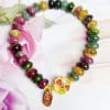 Colorful Tourmaline Abacus Beads Jade Bracelet