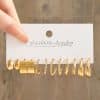 European And American Style Metal Ear Ring Square Retro Set 6-piece Set